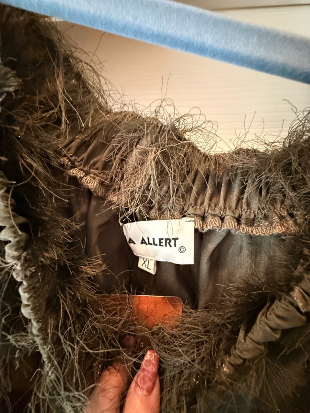Julia Allert Fringe Textured Off-Shoulder Dress | Avant-Garde Statement | NWT XL - Picture 4 of 5